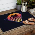 Retrowave sunset 3 / 80s - 90s Retro Outdoor Rug Gallery Image 2