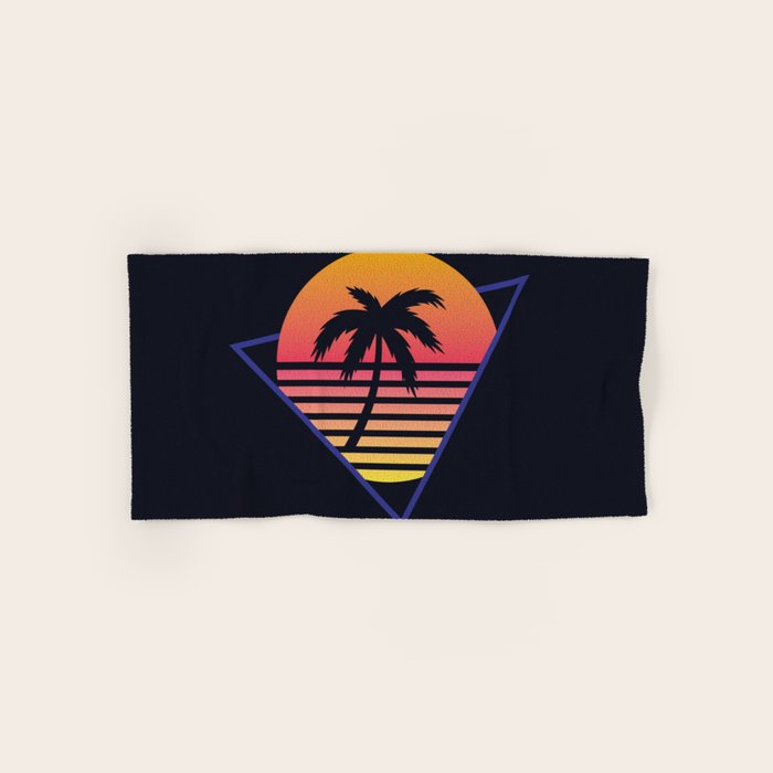 Retrowave sunset 3 / 80s - 90s Retro Bath Towel Gallery Image 1