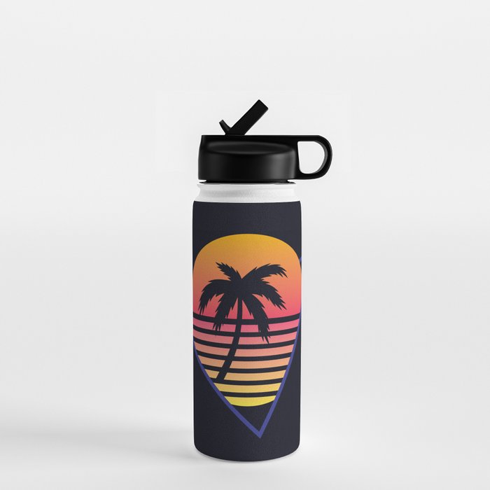 Retrowave sunset 3 / 80s - 90s Retro Water Bottle Gallery Image 1