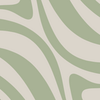 New Groove Retro Swirl Abstract Pattern in Sage and Beige Coffee Mug Gallery Image 2