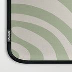 New Groove Retro Swirl Abstract Pattern in Sage and Beige Laptop Sleeve Gallery Image 3