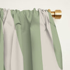 New Groove Retro Swirl Abstract Pattern in Sage and Beige Window Curtain Gallery Image 2
