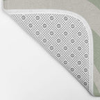 New Groove Retro Swirl Abstract Pattern in Sage and Beige Bath Mat Gallery Image 2