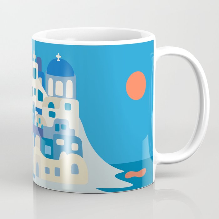 Sunny Santorini Coffee Mug Gallery Image 1