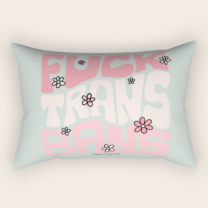 Fuck Trans Bans Rectangular Pillow Gallery Image 1