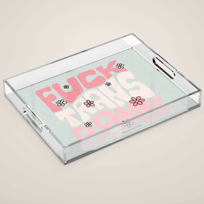 Fuck Trans Bans Acrylic Tray Gallery Image 1