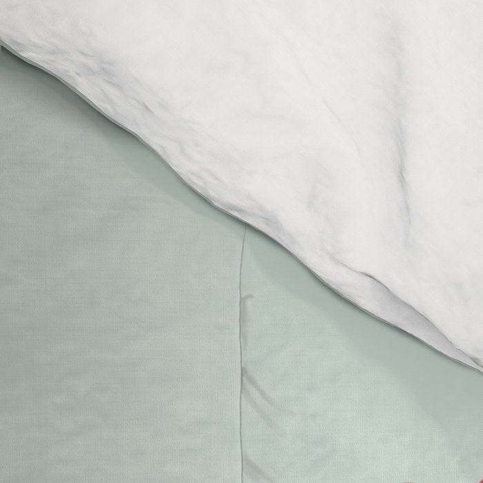 Actually Life is Beautiful and I Have Time typography print in pastel green and red Comforter Gallery Image 4