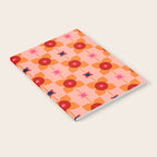 Mid Century Retro Floral Geometric Pattern Notebook Gallery Image 2