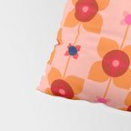 Mid Century Retro Floral Geometric Pattern Pillow Sham Gallery Image 4