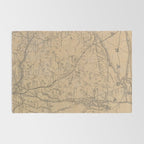 Vintage Adirondack Mountains Railroad Map (1895) V.2 Rug Gallery Image 2