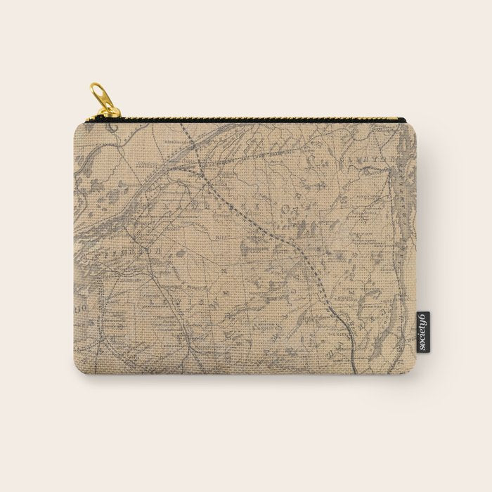 Vintage Adirondack Mountains Railroad Map (1895) V.2 Carry All Pouch Gallery Image 1
