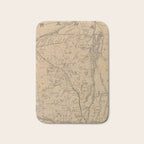 Vintage Adirondack Mountains Railroad Map (1895) V.2 Bath Mat Gallery Image 1