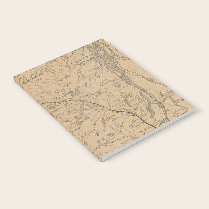 Vintage Adirondack Mountains Railroad Map (1895) V.2 Notebook Gallery Image 2