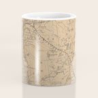 Vintage Adirondack Mountains Railroad Map (1895) V.2 Coffee Mug Gallery Image 4