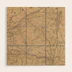 Vintage Adirondack Mountains Railroad Map (1895) V.2 Wood Wall Art Gallery Image 1
