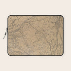 Vintage Adirondack Mountains Railroad Map (1895) V.2 Laptop Sleeve Gallery Image 1