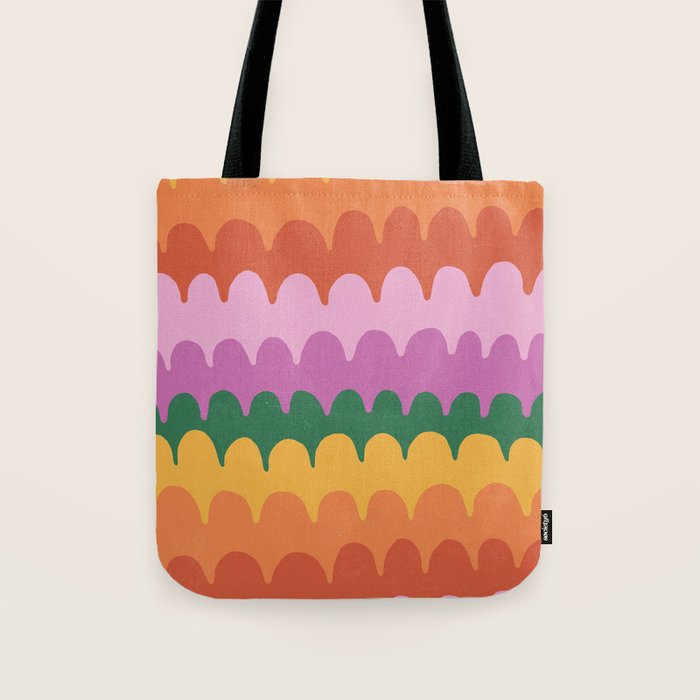 Wavy Lines Pattern Tote Bag Gallery Image 1