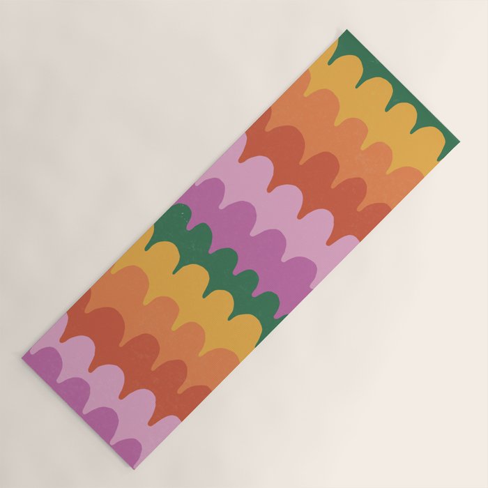 Wavy Lines Pattern Yoga Mat Gallery Image 1