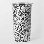 Graffiti sketch black and white drawing doodle pop art  Travel Mug Gallery Image 1