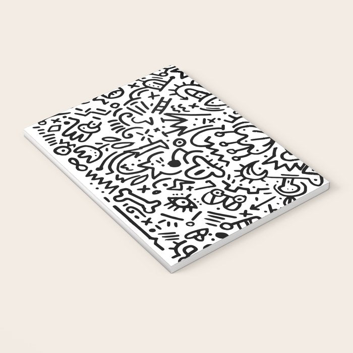 Graffiti sketch black and white drawing doodle pop art  Notebook Gallery Image 3