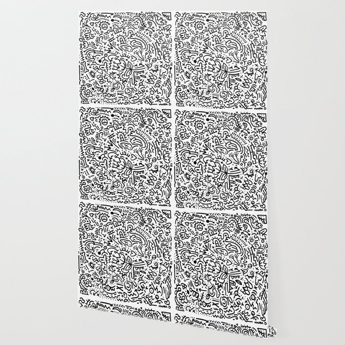 Graffiti sketch black and white drawing doodle pop art  Wallpaper Gallery Image 2