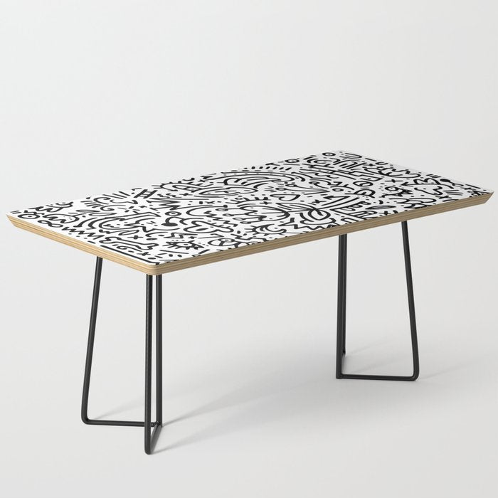 Graffiti sketch black and white drawing doodle pop art  Coffee Table Gallery Image 1