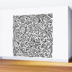Graffiti sketch black and white drawing doodle pop art  Wall Mural Gallery Image 2