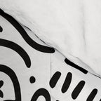 Graffiti sketch black and white drawing doodle pop art  Comforter Gallery Image 4