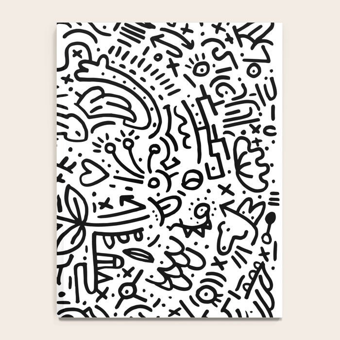 Graffiti sketch black and white drawing doodle pop art  Notebook Gallery Image 4