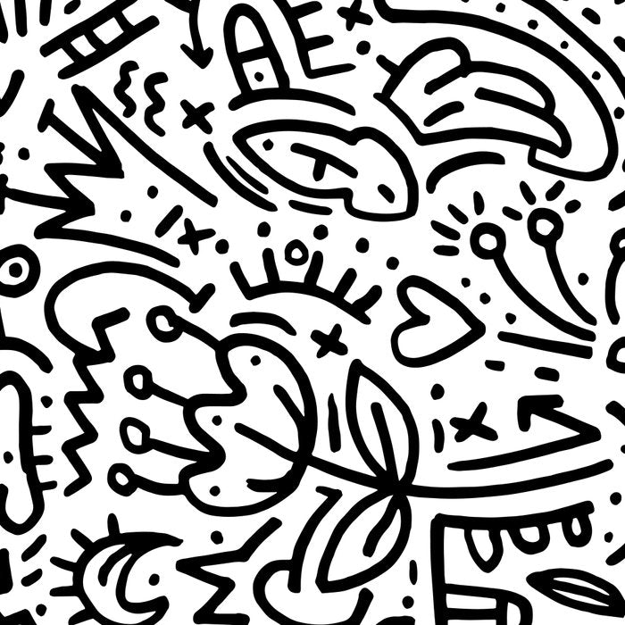 Graffiti sketch black and white drawing doodle pop art  Coffee Mug Gallery Image 2