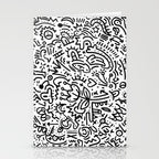 Graffiti sketch black and white drawing doodle pop art  Stationery Card Gallery Image 2