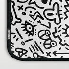 Graffiti sketch black and white drawing doodle pop art  Laptop Sleeve Gallery Image 3