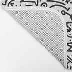 Graffiti sketch black and white drawing doodle pop art  Bath Mat Gallery Image 2