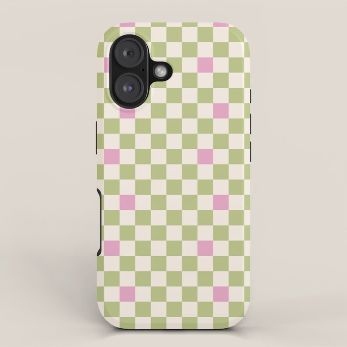 Checked - Strawberries And Mint iPhone Case Gallery Image 1