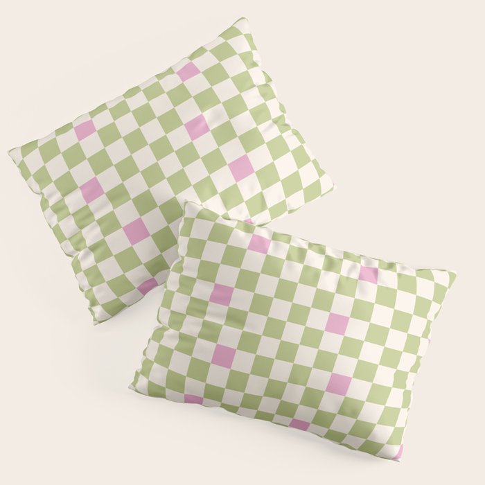 Checked - Strawberries And Mint Pillow Sham Gallery Image 3