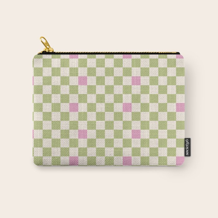 Checked - Strawberries And Mint Carry All Pouch Gallery Image 1