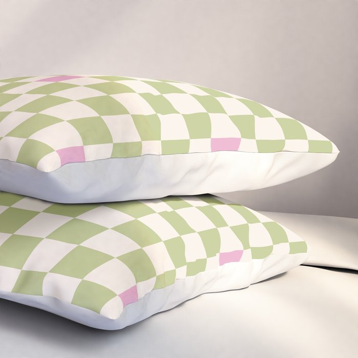 Checked - Strawberries And Mint Pillow Sham Gallery Image 3