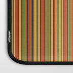 Retro 50s 60s 70s Stripes Narrow Vertical Brown Orange Avocado Green Pattern Laptop Sleeve Gallery Image 3