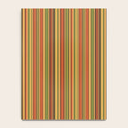 Retro 50s 60s 70s Stripes Narrow Vertical Brown Orange Avocado Green Pattern Notebook Gallery Image 4