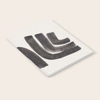 Don't Go Mid Century Modern Minimalist Black Ink Painting Funky Tribal Art Notebook Gallery Image 2