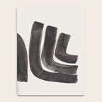 Don't Go Mid Century Modern Minimalist Black Ink Painting Funky Tribal Art Notebook Gallery Image 4