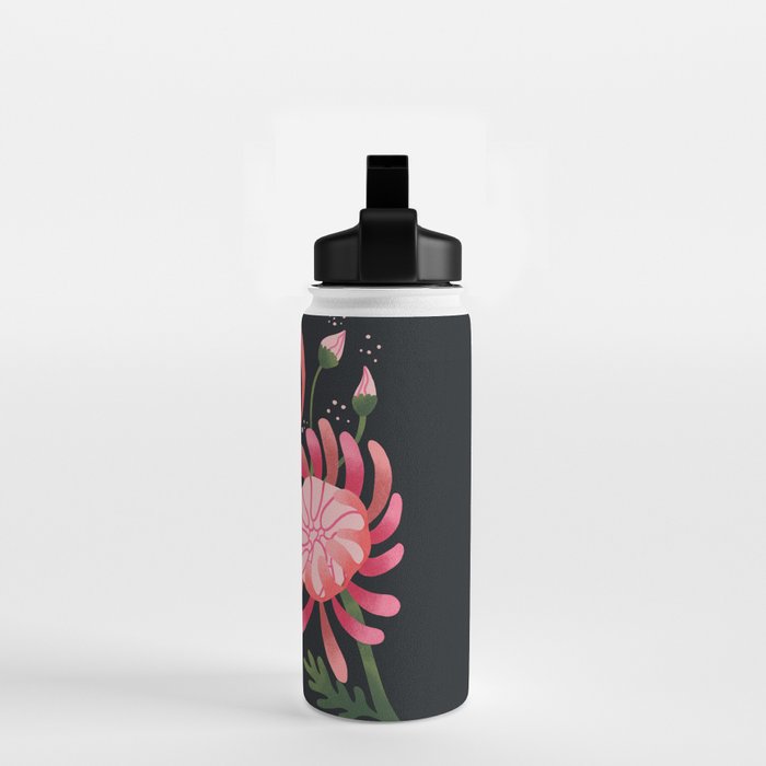 Abstract Mum Flowers // Protea // Peonies Water Bottle Gallery Image 2