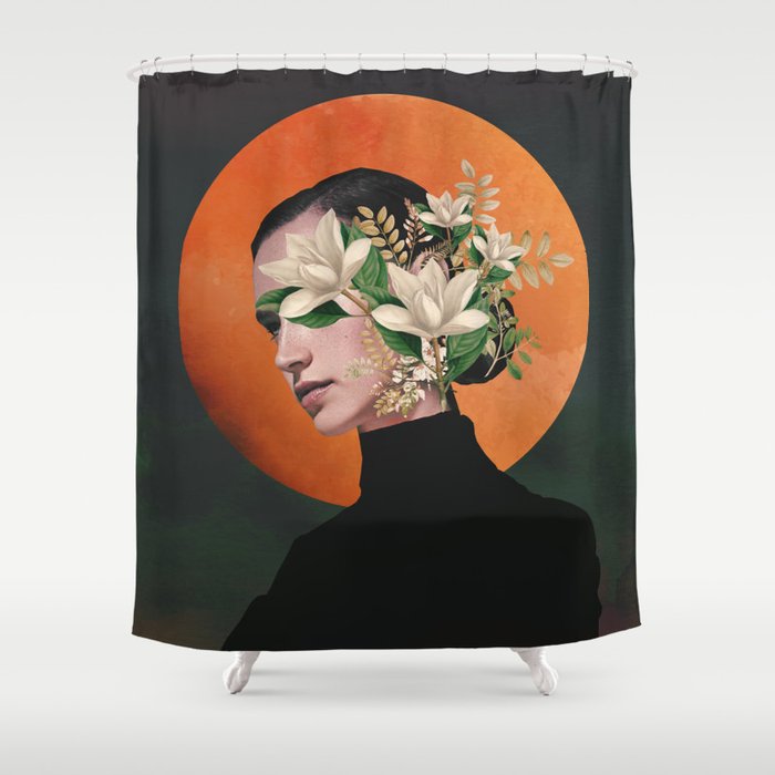 Lady Portrait 3 Shower Curtain Gallery Image 1