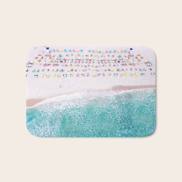 Life is a Beach, Helicopter Aerial Miami Beach Bath Mat Gallery Image 1