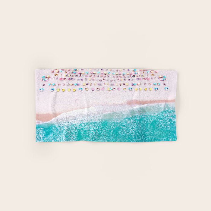 Life is a Beach, Helicopter Aerial Miami Beach Bath Towel Gallery Image 1