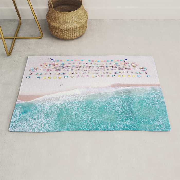 Life is a Beach, Helicopter Aerial Miami Beach Rug Gallery Image 1