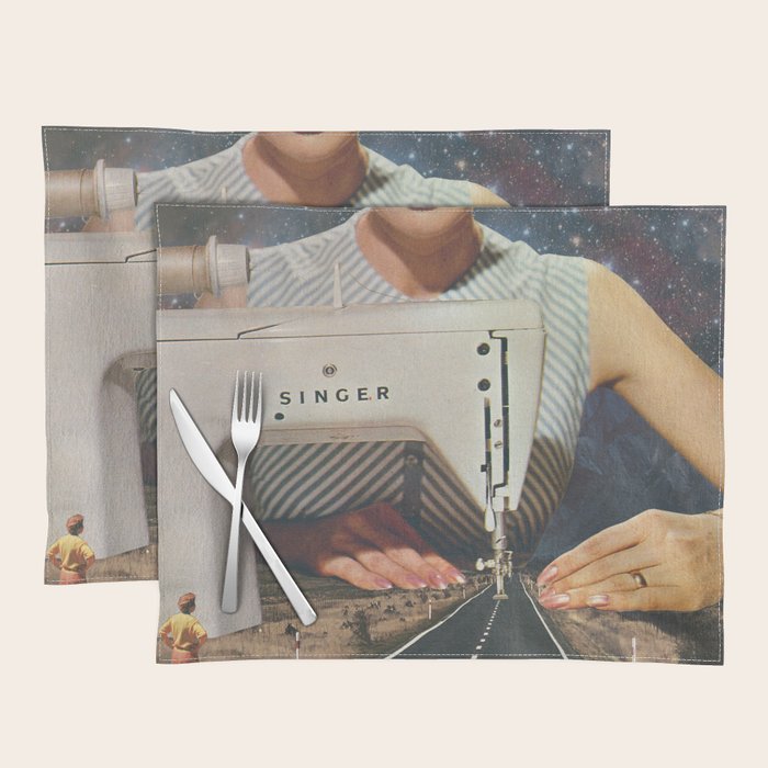 This is how a road gets made - Sewing Machine, A mindful journey  Placemat Gallery Image 1
