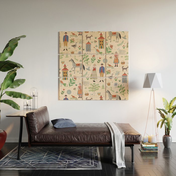 Swedish Folk Art Wood Wall Art Gallery Image 2