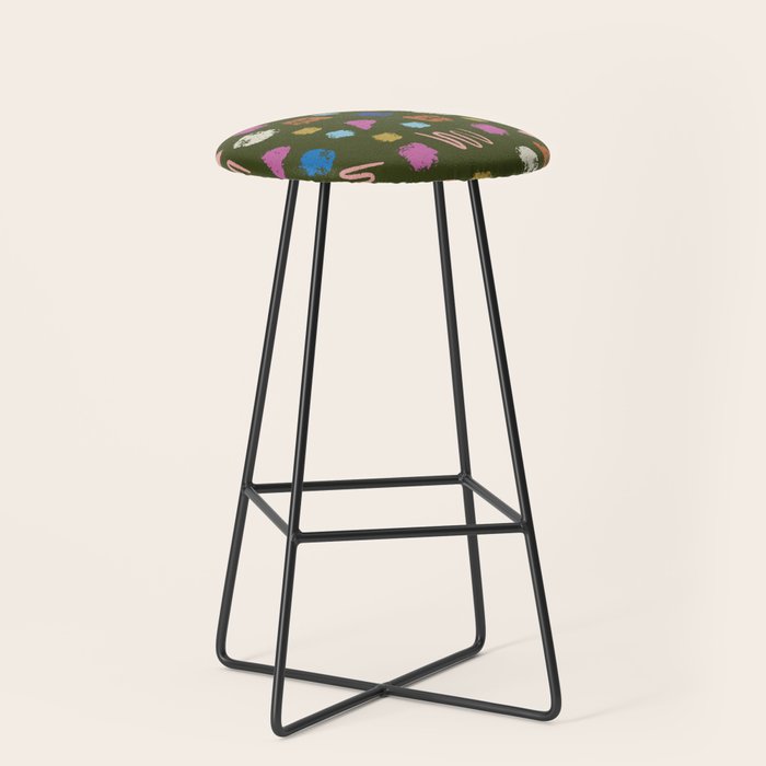 Colorful Geometric Art   Stool Gallery Image 1