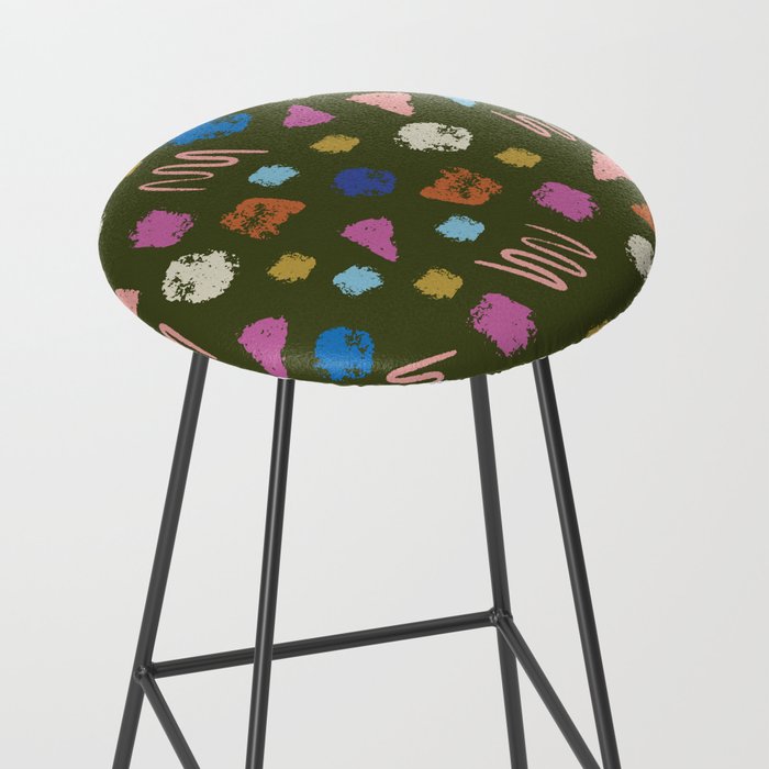 Colorful Geometric Art   Stool Gallery Image 2
